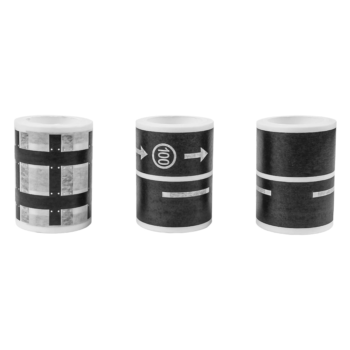 Laroal 3 PCS Road Tape Removable Train Track Tape Train Track Car Road Stickers DIY Traffic Sign Train Track Traffic Road Classroom Game Road Sign Interaction