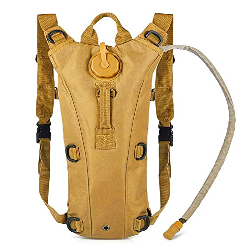 ATBP Tactical Water Hydration Pack Camel Backpack Hydration Carrier Backpack,3L Water Bladder Backpack,Military Class,Leakproof for Running Jogging Cycling Hiking