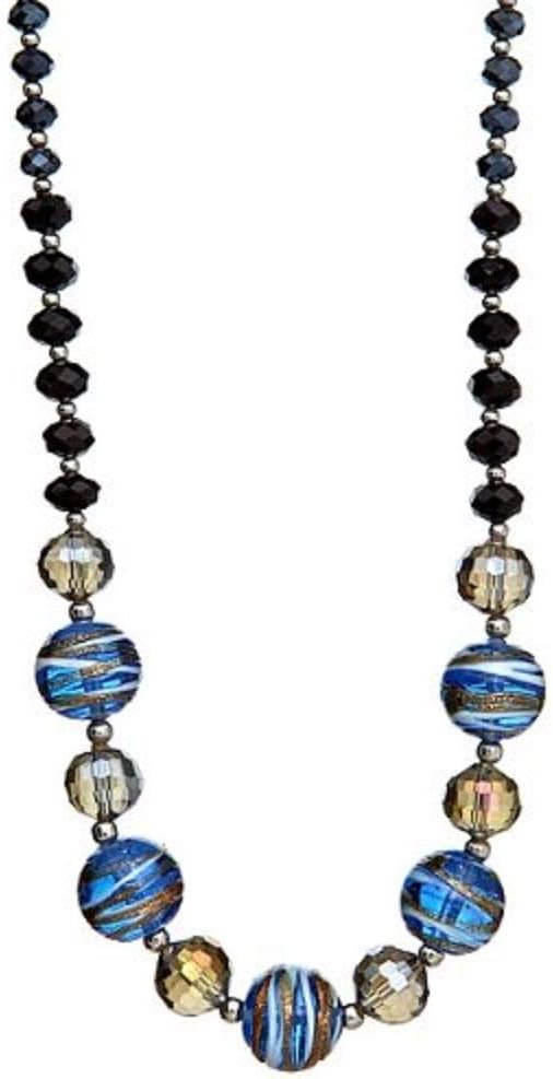 Lova Jewelry “Moon Shadow” Hand-Blown Venetian Murano Glass Necklace