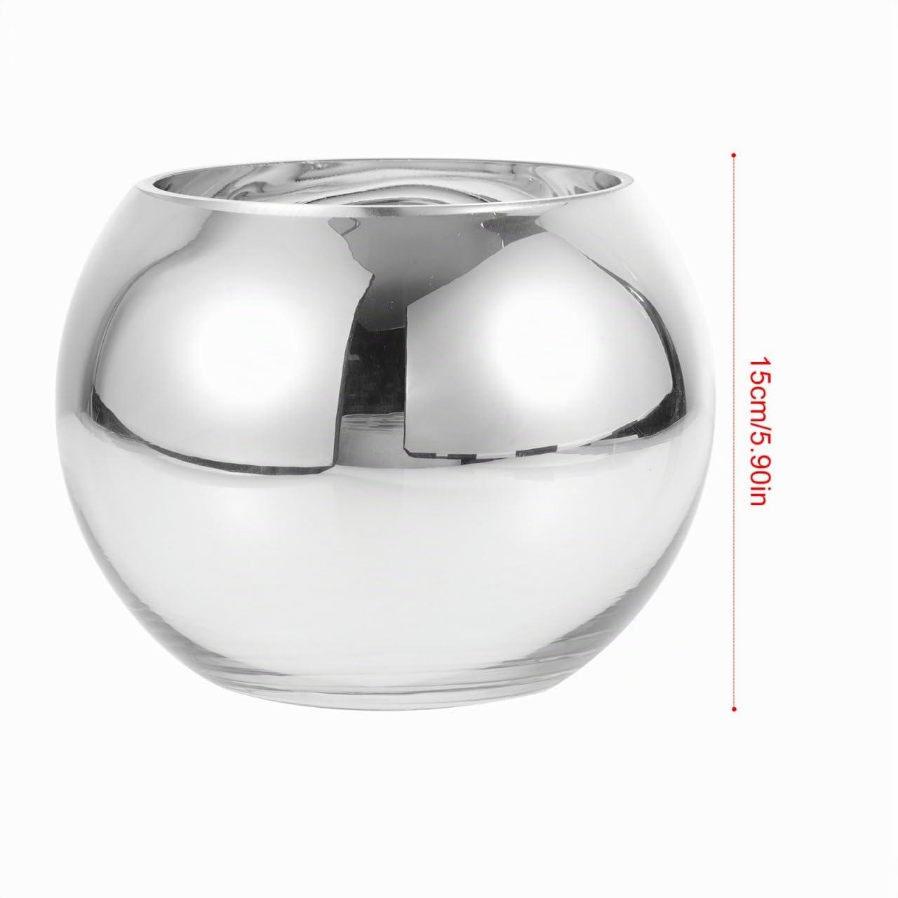 DOITOOL Vaso Di Vetro 6 Pollici Per Composizioni Floreali Centrotavola Decorativo Casa E Ufficio Vaso Di Fiori Da Interni in Vetro Trasparente Per Decorazioni Tavola E Ambienti Moderni