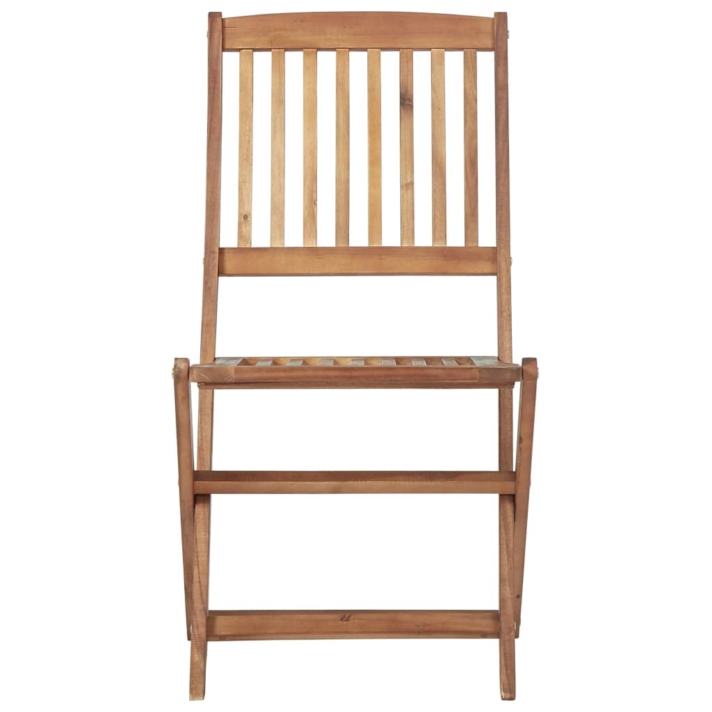 Sillas de jardín plegables 6 unidades con cojín de madera maciza de acacia y función de silla apilable para ahorrar espacio