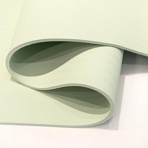 Miniatura 3 de KS Esterilla de yoga de alta calidad, material TPE, excelente resistencia, antideslizante, 72 x 24 pulgadas, extra grueso, 0.4 pulgadas (0.394 in)