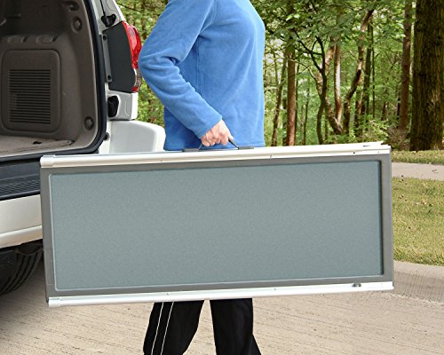 PetSafe-62461-Solvit-Deluxe-Telescoping-Pet-Ramp-AluminumDark-Gray - Cucciolini Doodles   PetSafe-62461-Solvit-Deluxe-Telescoping-Pet-Ramp-AluminumDark-Gray