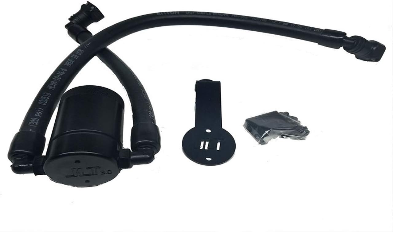 JLT Oil Separator 3.0 Driver Side, Black Anodized (2011-17 Mustang GT; 2012-13 Boss 302; 2015-18 GT350)