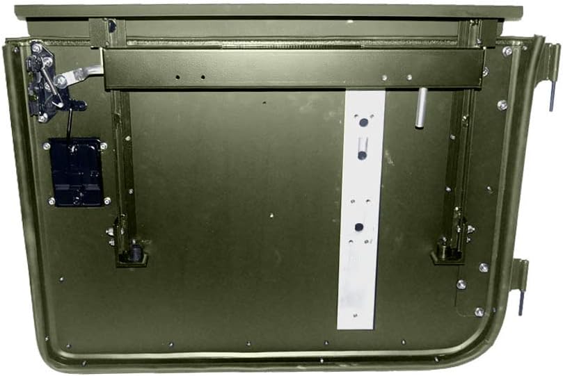 Hard Lower Half Doors for Military Vehicles, 2 Front, Compatible with Humvee, Includes Armrests and Locking Door Handles (383 Green)