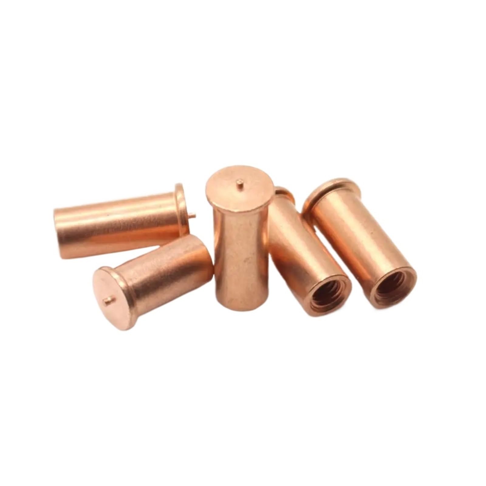 M3 M4*L Kupferbeschichtete Bolzen-Abstandsschrauben Lötstift-Schweißmutter mit Innengewinde (Color : Metallic, Size : M4x8mm 500pcs)
