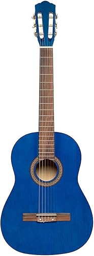 Miniatura 2 de Stagg Guitarra clásica de 6 cuerdas, derecha, azul, tamaño 34 (SCL50 34-BLUE)