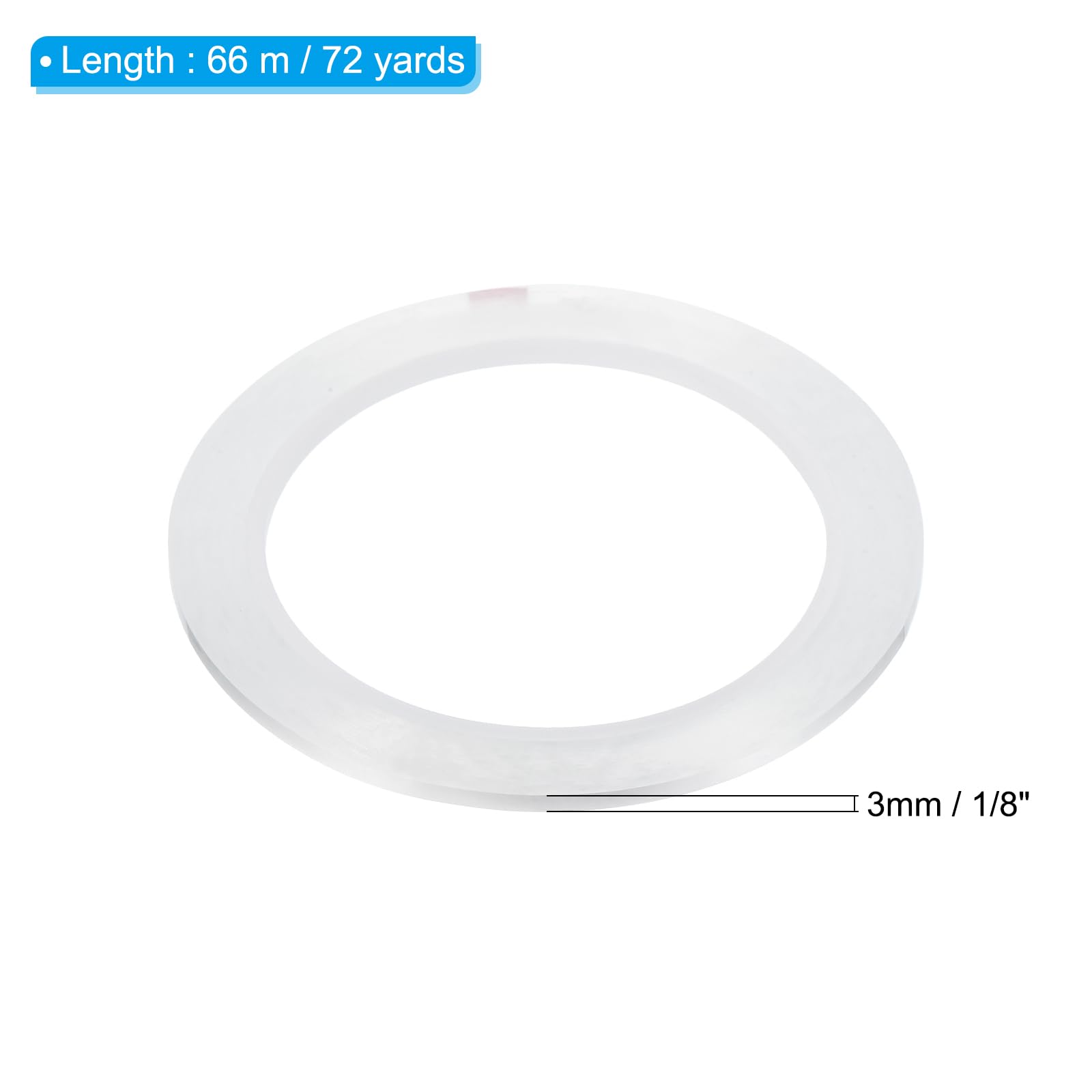PATIKIL 1/8" Whiteboard Tape, 6 Pack Thin Dry Erase Tape for Graphic Chart Marking DIY Art Transparent - Image 2