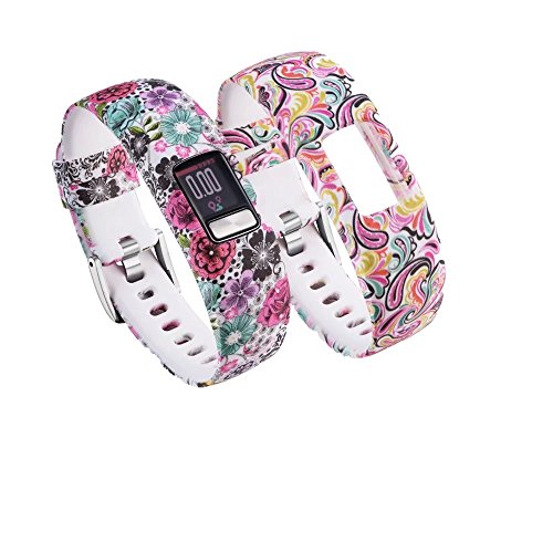 T-BLUER Garmin Vivofit 3/Vivofit JR Case Bands, Silicone Colorful Replacement Wristband Strap for Garmin Vivofit 3 and Vivofit JR with Clasps Fitness Bands Suitable to All Sizes,No Tracker Included