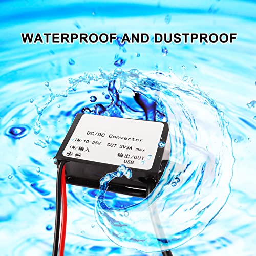 XMSJSIY 12V-48V to 5V Mini USB Step-Down Converter DC Buck Module Adapter 10-55V to 5V 3A 15W Car Power Converter4
