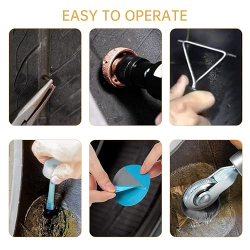 Image of Tire Repair Patch Tools 40mm 55mm Tungsten Steel Polishing Wheel with Patch Roller and Repair Scraper for Car Tire Grinding (40mm+55mm)