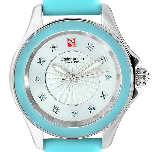 Arbon Collection Blue Stainless Steel Women's Watch with Extra Silicone Interchangable Band2