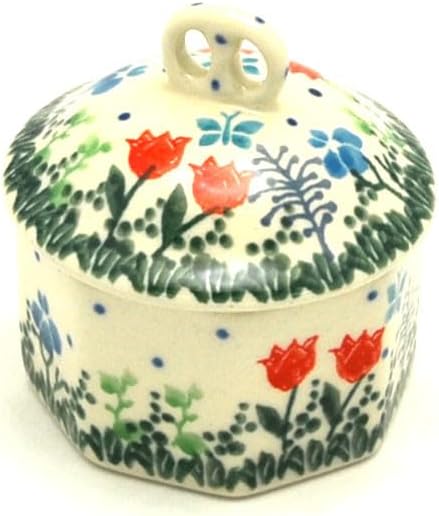 Polish Pottery Trinket Box - Tulip Horizon