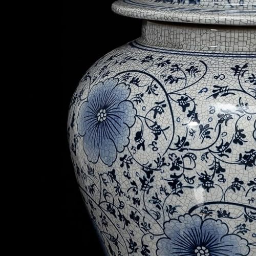 Vase pot à gingembre céramique bleu blanc pour sublimer une table vide - 6