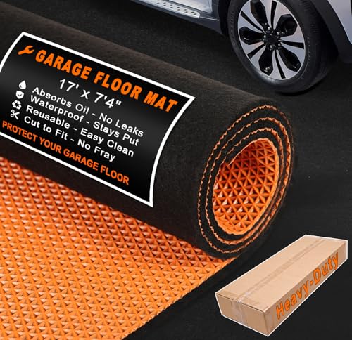 Heavy-Duty Waterproof Garage Floor Mat (17' x 7'4)