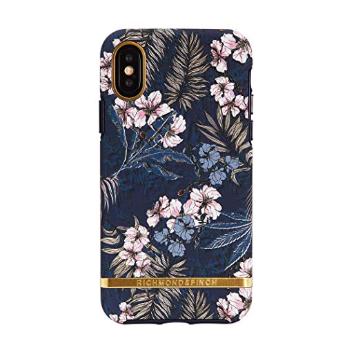 RICHMOND & FINCH Ontworpen voor iPhone X Hoesje, Bloemen Jungle Hoesje met Gouden details voor iPhone X