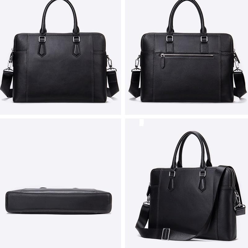 Leather Briefcase for Men Business Handbag Computer Bag Men's Large Capacity Commuter Briefcase4
