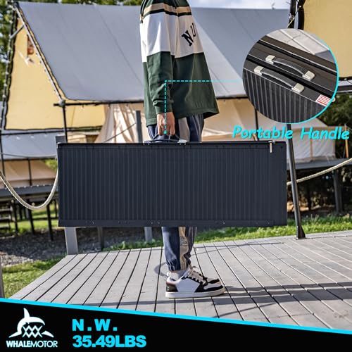 Image of WHALEMOTOR Black Portable Wheelchair Ramp, 6FT No-sew Non-Slip Aluminum Wheelchair Ramp, Folding Portable Wheelchair Ramps for Home, Weight Capacity Up to 800LBS, Loading Dock Plates