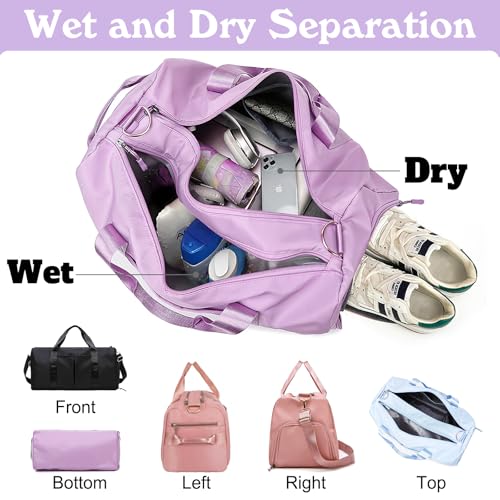 Personalized Duffle Bag Embroidered Name Custom Dry Wet Separated Sport Gym Bags with Pockets & Shoe Customized Weekender Overnight Waterproof Travel Bags Gift3