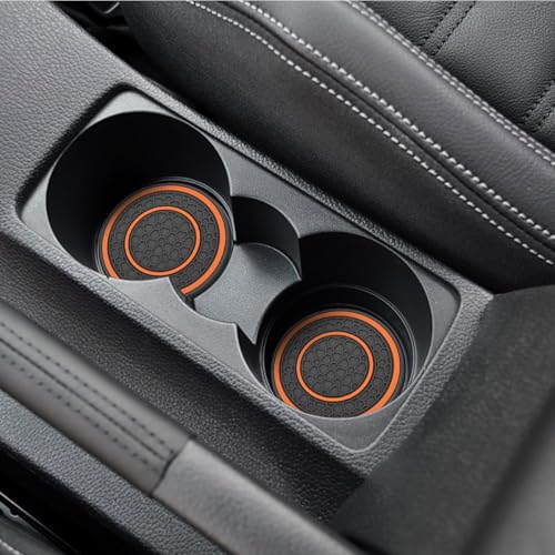 Posavasos para Auto Silicona 4 Piezas Negro Naranja miniatura 6