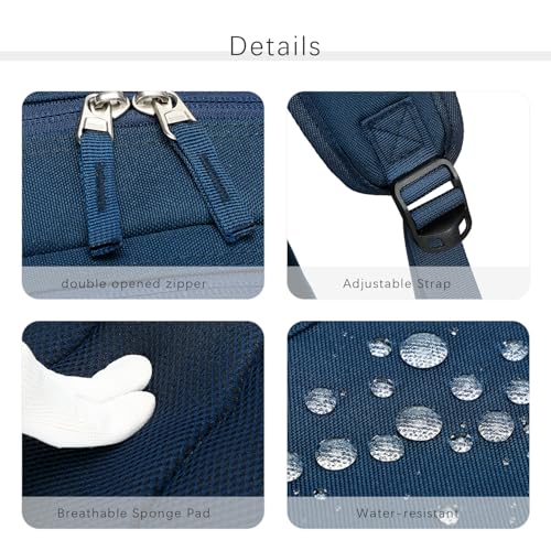 ecodudo School Backpack for Men and Women Water Resistant Daypack for College Work15.6 inch Laptop Bookbag with USB Charging Port (Navy)4