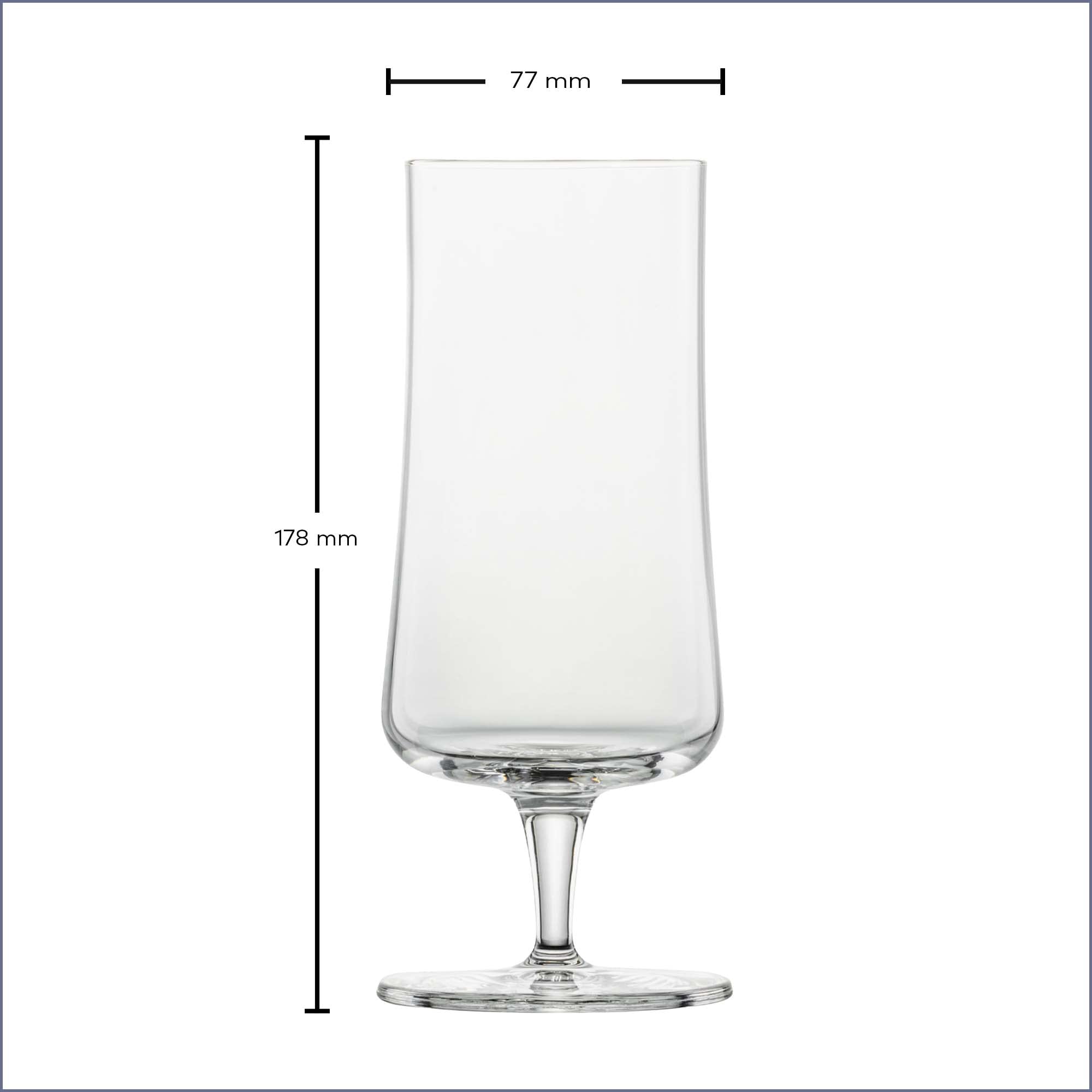 Schott Zwiesel Basic Pilsner - Juego de 6 vasos de cerveza, cristal, transparente, 7,6 x 7,6 x 17,8 cm