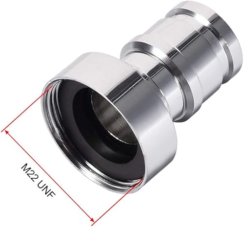 Miniatura 3 de uxcell Grifo de latón Conector rápido M22 UNF rosca hembra manguera adaptador adaptador de enchufe para lavavajillas lavadora