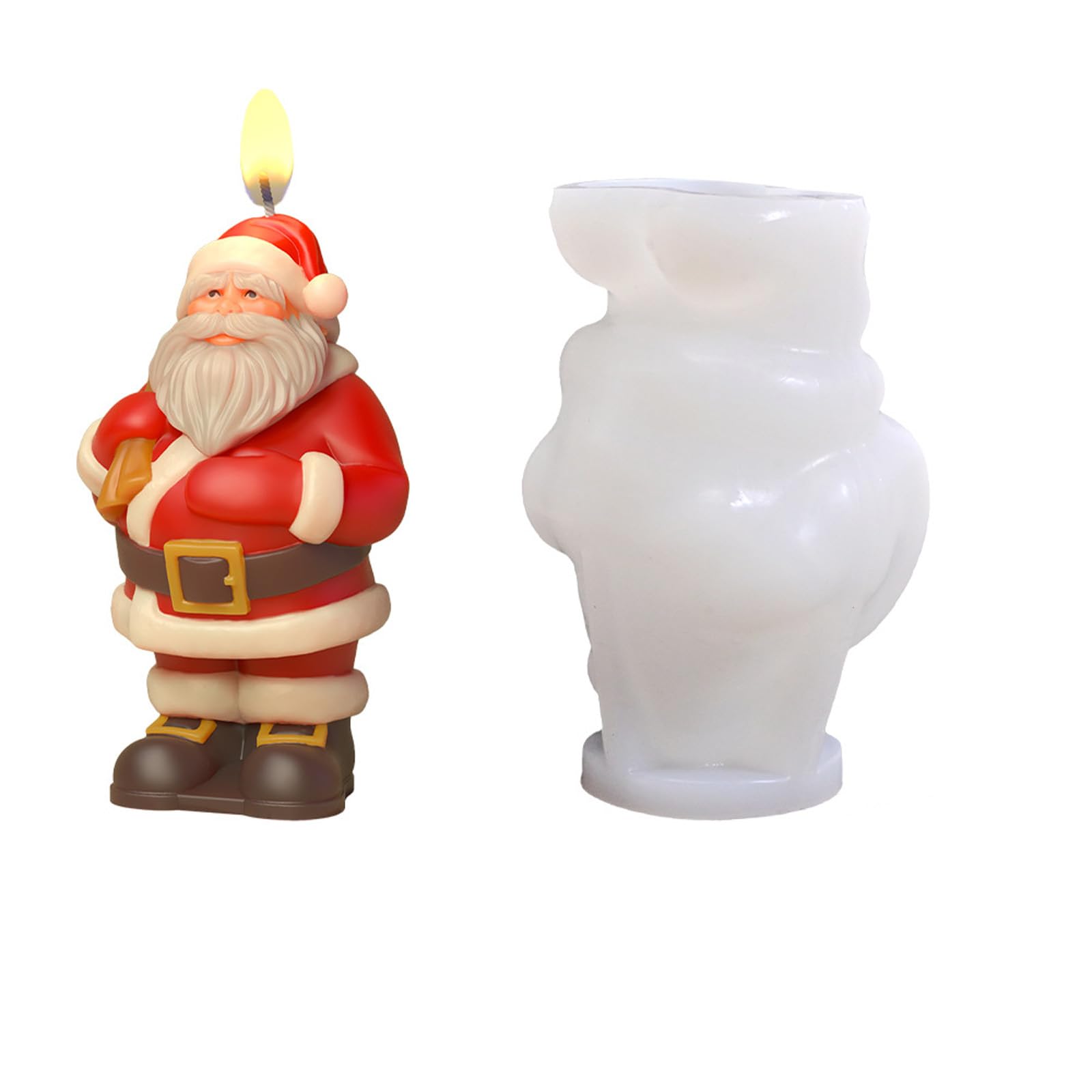 Jazuaiao Santa Silicone Christmas Molds Baking Plasters Molds Casting Cake Decoration Tool Silicone Christmas
