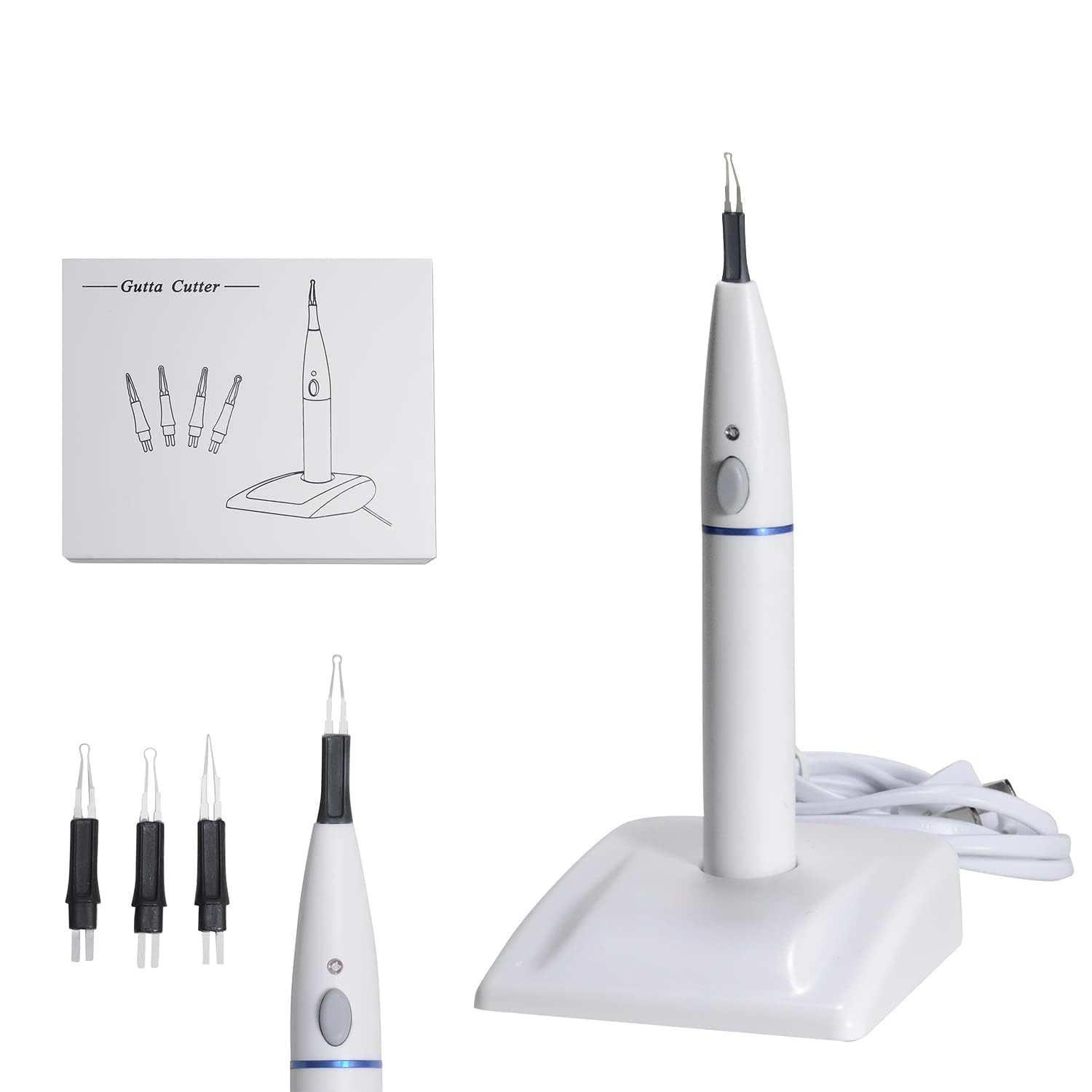 Cortador de dientes de gutapercha de 4 puntas (blanco)