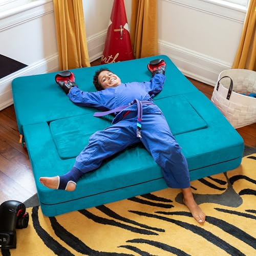 Jaxxziplinekidssofalargeottoman3in1foldoutsofabigkidseditionteal  Urban Country Home Decor Jaxx zipline kids sofa large ottoman 3 in 1 fold out sofa big kids edition teal  urban country home decor