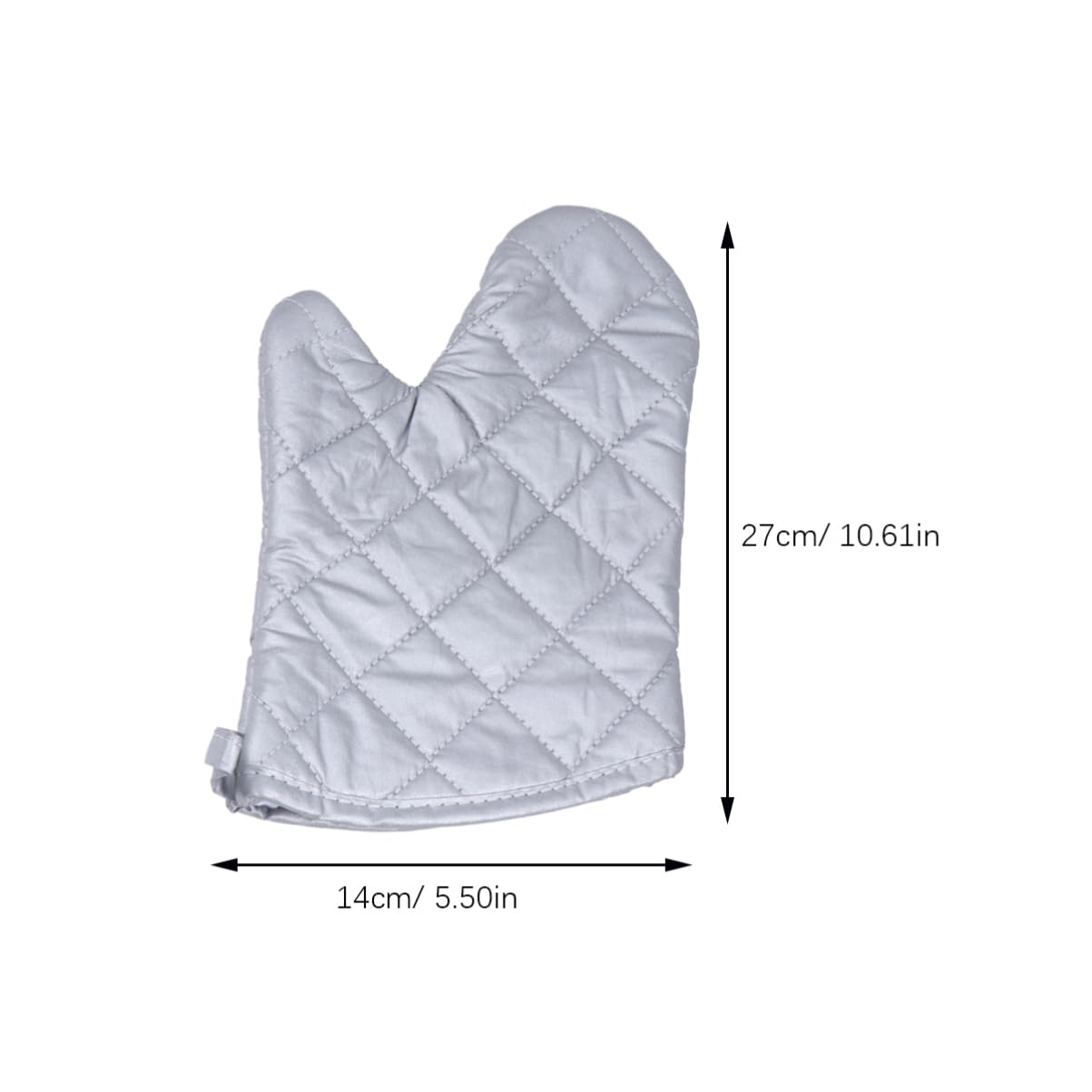 Alipis 2Pcs Silver Coated Cotton Oven Mitts Heat Resistant Kitchen Gloves for Baking Grilling and Cooking Easy to Clean Scalding and Safe