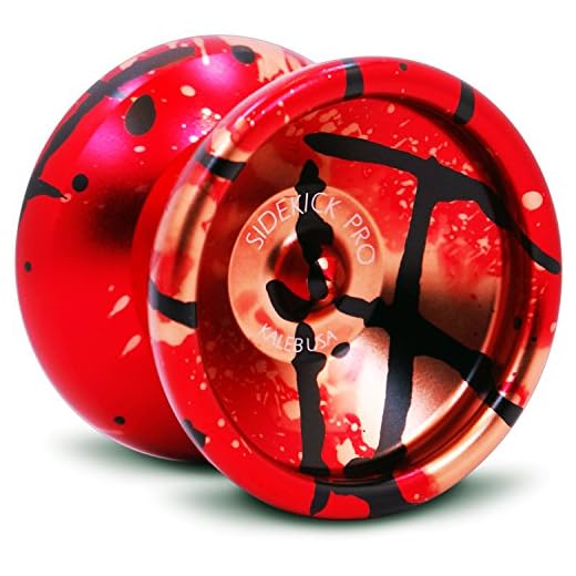 Sidekick Yoyo Pro Splashes Professional Aluminum UNresponsive YoYo (Red / Black / Gold)