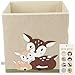 Bieco Aufbewahrungsbox Kinder | Rehe Motiv ca. 36L faltbar | Süße Spielzeug Kiste für Kallax Regal | Aufbewahrungsbox 33x33x33 | Kallax Boxen für Spielzeug Aufbewahrung | Storage Box Kallax Korb