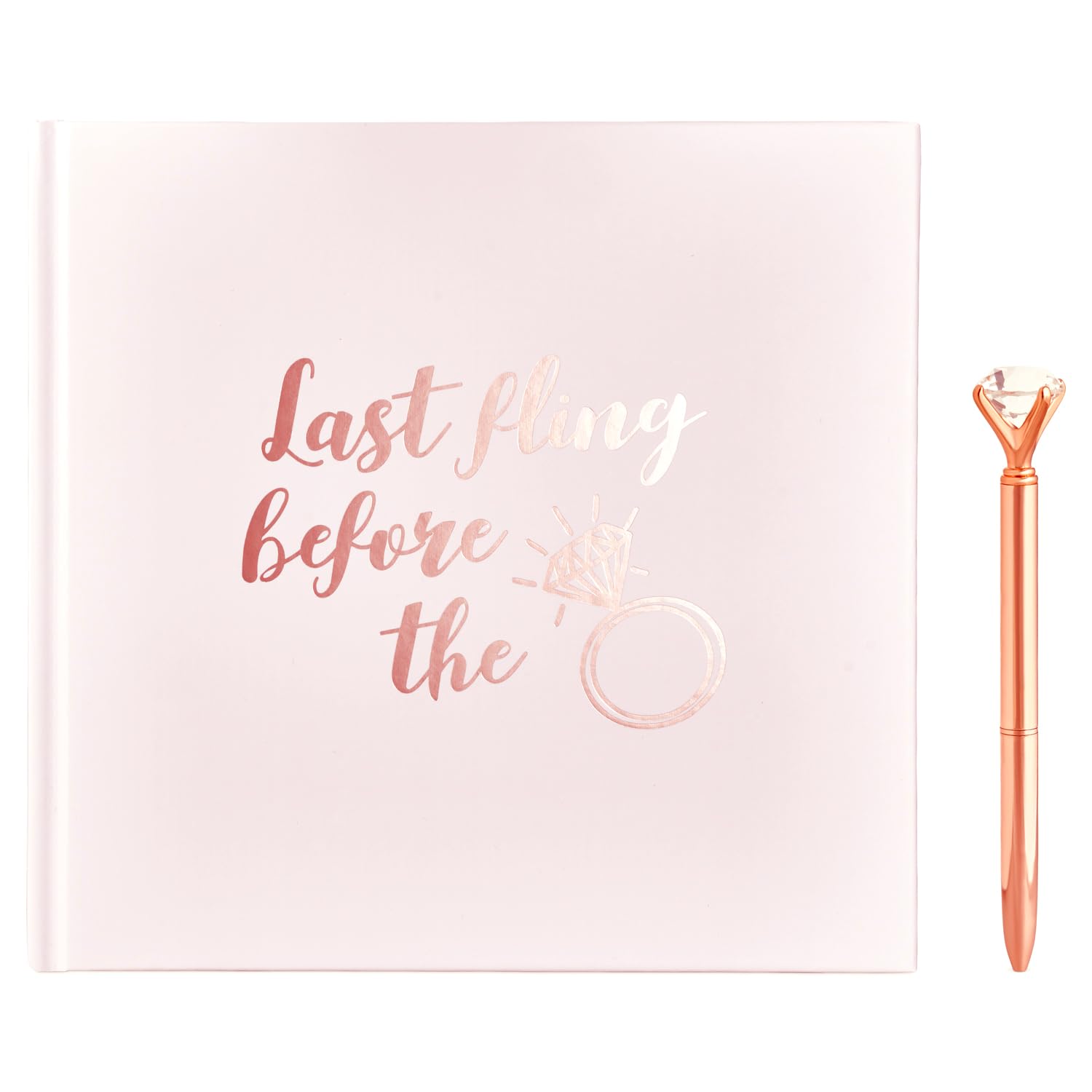 Rose Gold Hen Party Guest book - Great Keepsake Gift For The Bride To Be - Pen included