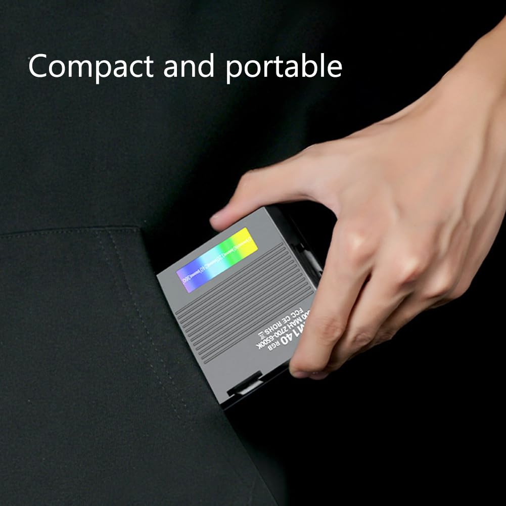 Luce Video RGB 2700-6500K Lampada di Appoggio Portatile Ricaricabile per Fotografia e Vlogging