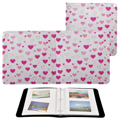 Álbum de fotos autoadhesivo DIY Scrapbook álbum rojo ciruela corazón San Valentín carpetas de 3 anillos libro de fotos 40 páginas 8x10 para recuerdos miniatura 2
