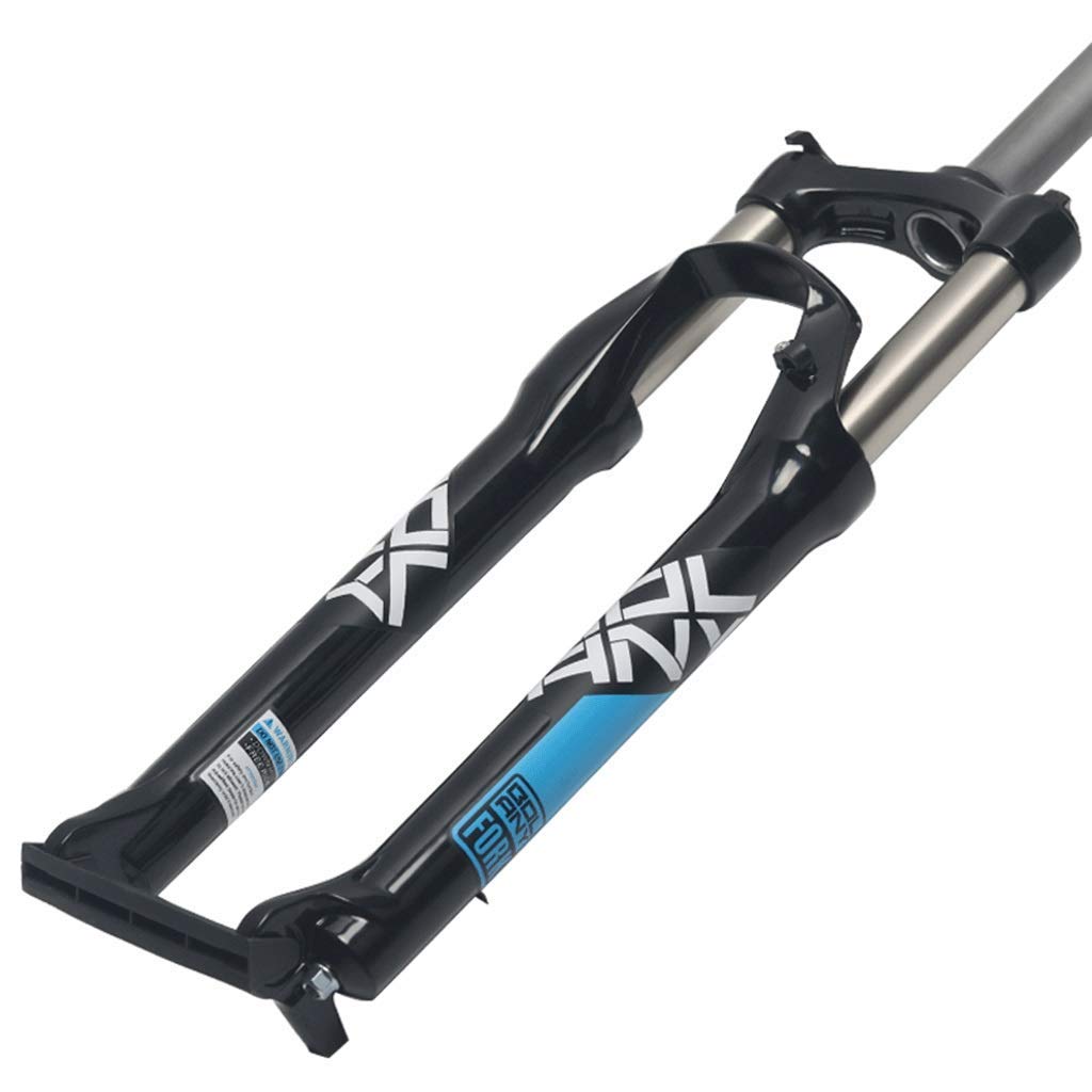 AZQOHMIS Bike Fork 26/27.5/29er MTB Aluminum Alloy Mechanical Fork Bicycle Spring Damping Suspension Fork Travel 100mm QR