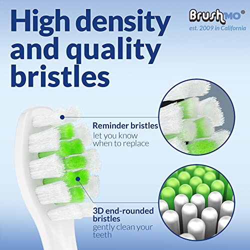 Brushmo Replacement Toothbrush Heads Compatible With Sonicare Diamondclean Hx6063, White 8 Pk #TOP3
