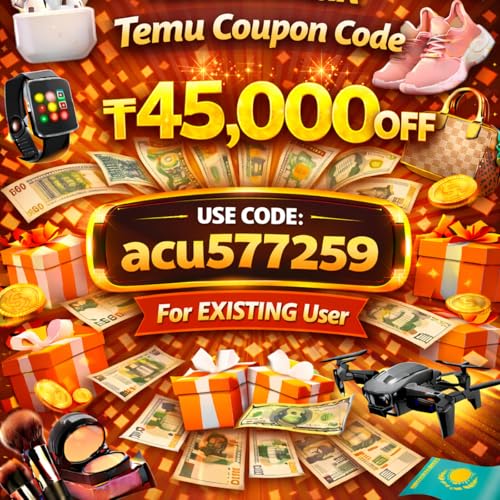 Page de couverture de Kazakhstan Temu Coupon Code ₸45,000 off [[ acu577259 ]] For Existing User