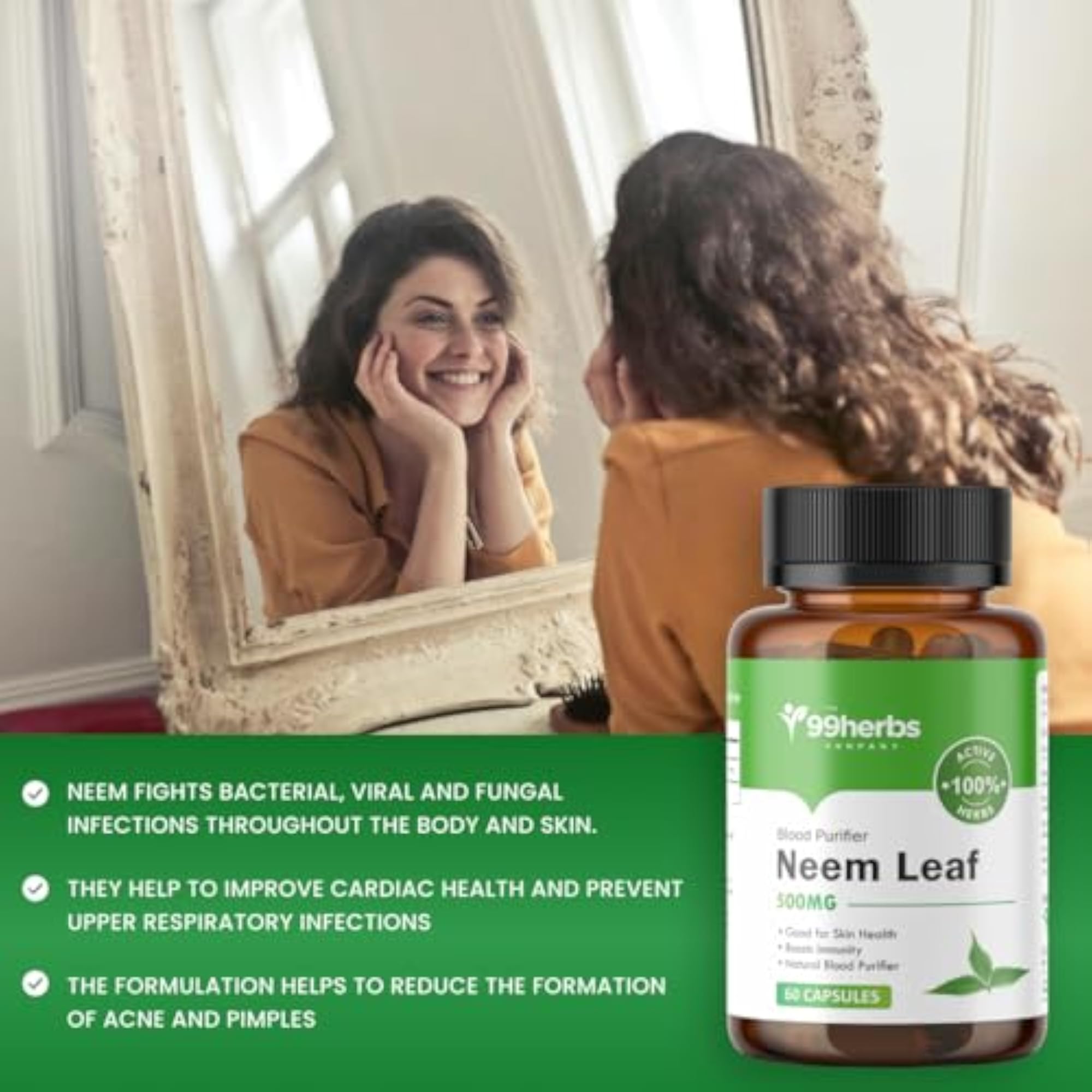 99 HERBS Neem Blood Purifier - 60 Capsules