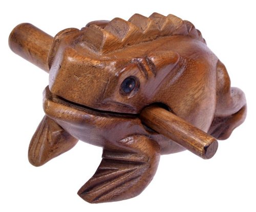 LOGOPLAY Klangfrosch Gr. 4 - Klang Frosch - Klangtier - Musik Frosch - Musik-/Percussion-Instrument aus Holz