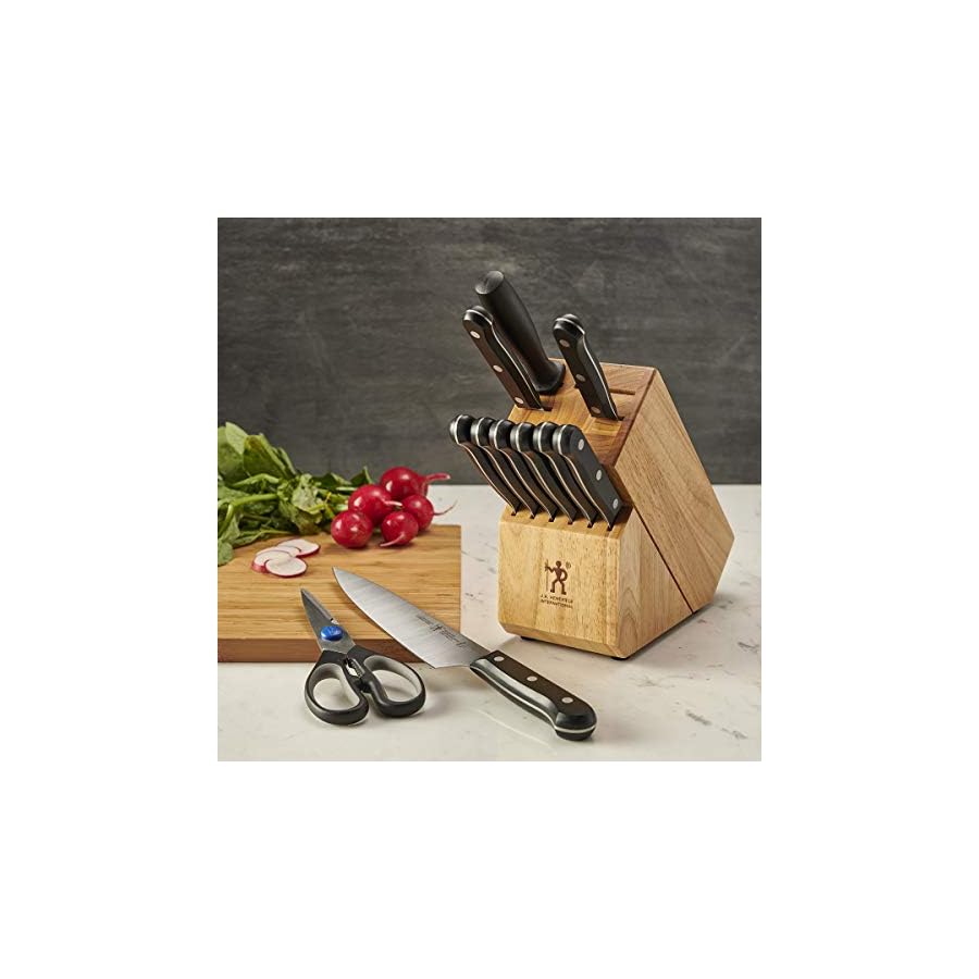 Henckels-International-Solution-12-pc-Knife-Block-Set-Natural-6-Steak-Knives-Pairing-Knife-Utility-Knife-Chefs-Knife-Sharpening-Steel-Kitchen-Shears Henckels International Solution 12-pc Knife Block Set - Natural | 6 Steak Knives, Pairing Knife, Utility Knife, Chef's Knife, Sharpening Steel & Kitchen Shears