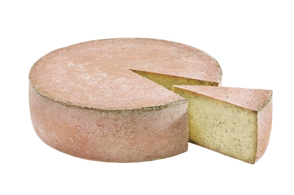 Almgourmet - Queso de pino de Tiroelr - 2 unidades de 400 g cada uno - queso picante cortado con agujas de pino - masa suave