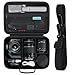 RAIALL Camera Case for Canon EOS 2000D/ 4000D DSLR Camera/EOS R50/R6 Mark II/R100/R50V/R8/ R7/R10/Sony Camera, Lens, Tripod, Hard Protective Travel Bag with a Shoulder Strap and 5 Dividers, Black