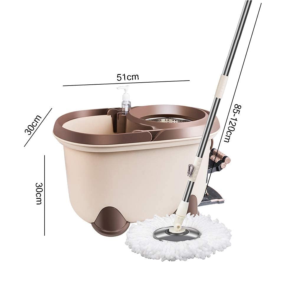 Sistema Pulizia casa 360 ° Spin Mop con Secchio e 4 testine mocio in Microfibra
