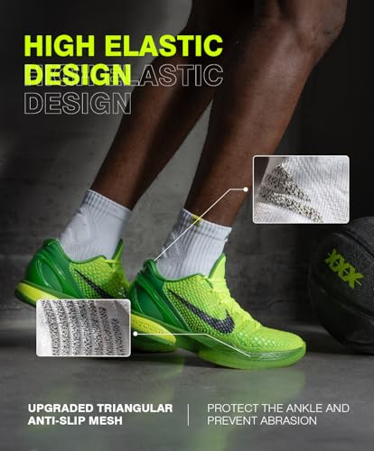 Basketball Socks for Men, Performance Cushioned Men's Athletic Low Cut Socks, Anti-slip Sports Socks3