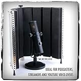 Premium Folding Soundproofing Vocal Booth / Reflection Filter for Recording Studio Vocal Microphone, Create Warmer and Clearer Vocals with Acoustic Sound Proofing Foam for Maximum Absorption, for Professional and Home Studio to Improve Room Acoustics - Image 7