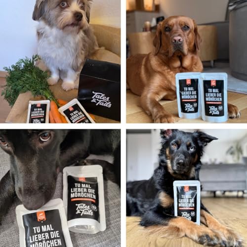 Tales&Tails - Tu mal lieber die Möröchen - Morosche Karottensuppe für Hunde - Natürliche Schonkost bei Durchfall für Hunde (10x130g Tüten)