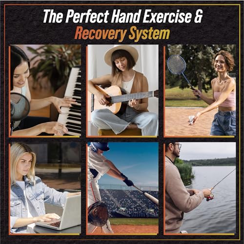 Strongergy Hand Grip para Ejercitar Antebrazo - Kit de 5 piezas, Fortalecedor de Agarre Ajustable, Fortalecedor de Dedos, Goma para Estirar Dedos, Pelota Antiestrés, Anillo para Fortalecer Mano - Imagen 6