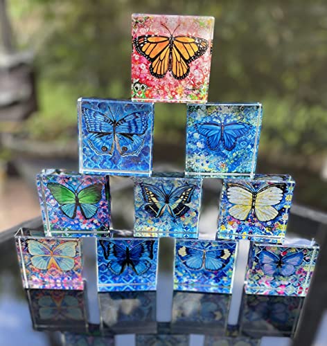 Blue Butterfly Creations 860008101273 Crystal Butterfly Paperweight Collectible Gift Monarch Orange Black thumb #6